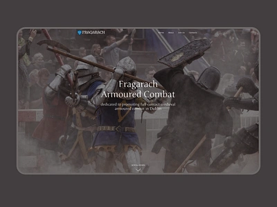 Designing Responsive Website for The Fragarach Armoured Combat ui ux web design