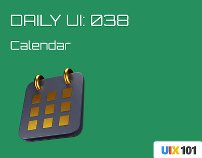 Daily UI: #038 | Calendar | #UIX101 038 calendar dailyui design figma mobile app ui design uix101 user experience user interface
