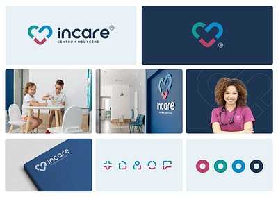 Incare Medical Center branding graphic design healthcare logo logo design medical vector
