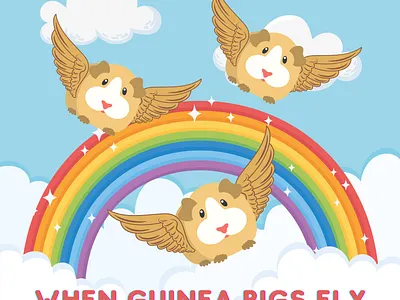 When Guinea Pigs Fly decor design graphic artistry graphic design humor typography
