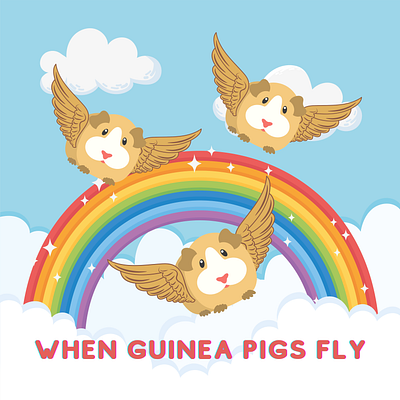 When Guinea Pigs Fly decor design graphic artistry graphic design humor typography