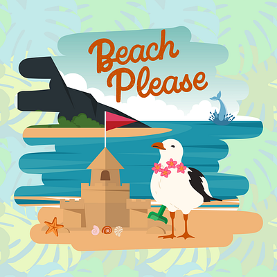 Beach Please design graphic artistry graphic design typography