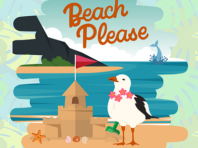 Beach Please design graphic artistry graphic design typography