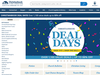 Deal Days Homepage - Christianbook Sale branding graphic design typography web graphics