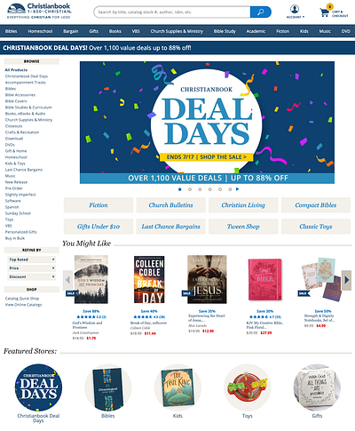 Deal Days Homepage - Christianbook Sale branding graphic design typography web graphics