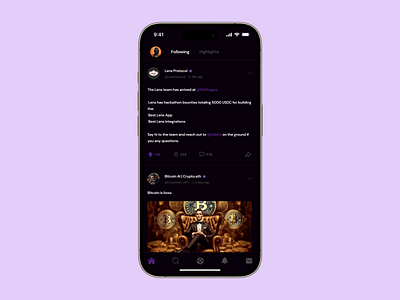 SocialFi- Home Page app typography ui ux