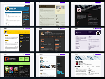 Shook Profile Page Templates agency branding candidate customize design desktop figma high fidelity modern page profile talent template ui visual design