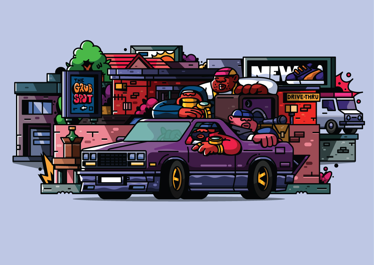 El Camino Crew art artwork beats cartoon character drawing graffiti graphic design hiphop illustration street streetart vector