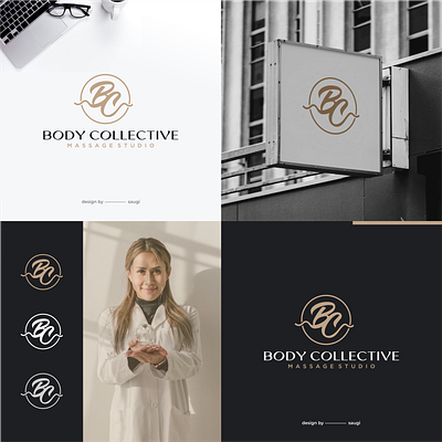 Body Collective Massage Studio branding design font graphic design logo spa esthetics vector vektor