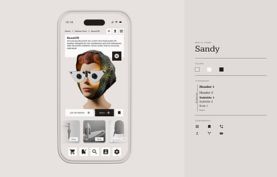 Sandy - Mini UI Theme 3d app design design inspiration fashion graphic design interface product design ui vr headset xr design