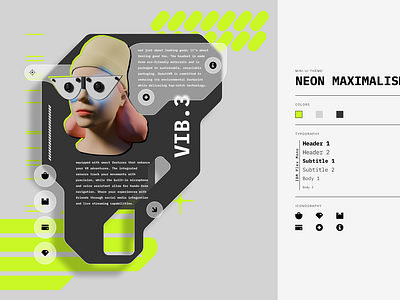 Neon Maximalism - Mini UI Theme 3d acid design inspiration fashion graphic design product design trippy ui xr design y2k