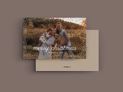 Holiday Card / Glitter Overlay glitter graphic design holiday card design horizontal script