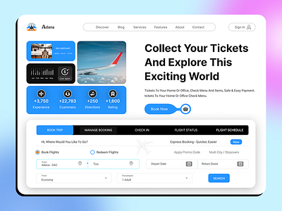 Ticket Booking website landing page. landing page large online ticket ticket web web design website