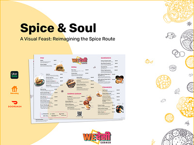 WeDesi Corner: Restaurant Menu Design 🍽️ branding diner dining menu food indian menu menu menu design restaurant street food street food menu