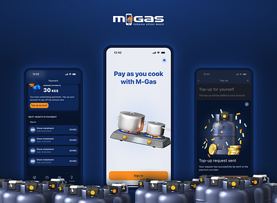 Transforming Kenyan cooking with M-Gas: A native app 3d agency android app design branding figma graphic design ios shortcut spline ui ux