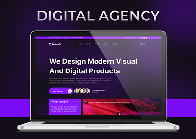 Digital Agency Website agency landing page agency website ai design ai product application creative agency creative website design agency website digital agency digital agency landing page digital product graphic design illustration landing page design modern website nft design nft website product website wallet design web design