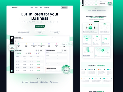 Landing Page for SaaS Company - Light theme with Bento Grid bento bento grid branding dashboard design figma graphic design green illustration interactive landing page light theme logo saas testimonials ui ux vector visuals