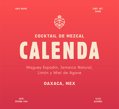 Calenda Mezcal Cocktail branding graphic design logo