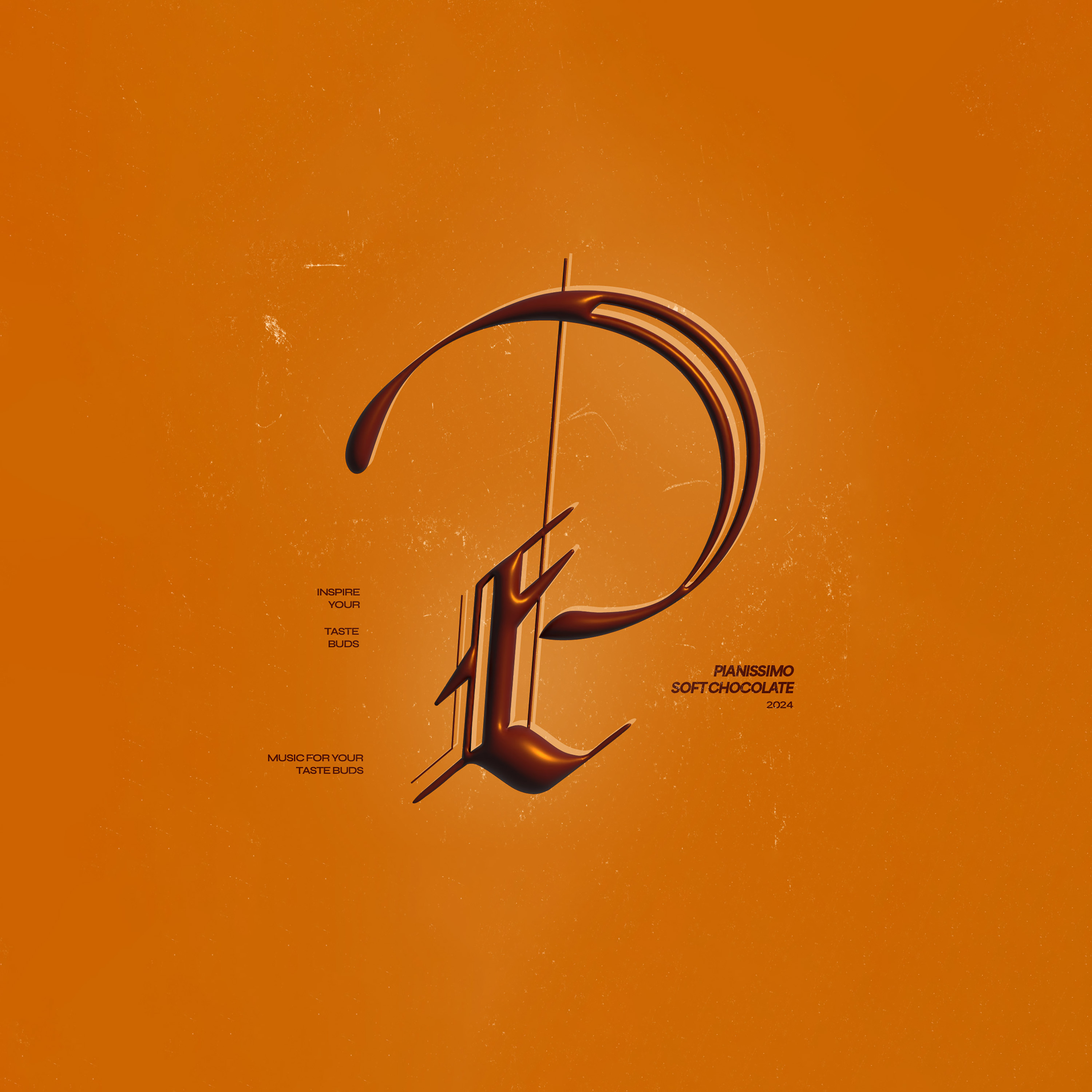 Chocolate Logo Design 3d black letter blender brown calligraphy chocolate cinema4d classical contrast creative logo graphic design identity logo logo design logo mark logotype orange piano typeface typography