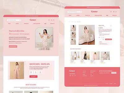 Grove Ecommerce Web Design clothes design ecommerce store ui uix websign