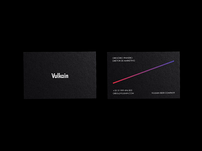 Vulkain Animated Business Card Concept branding business card card gradient graphic design illustration motion motion graphics