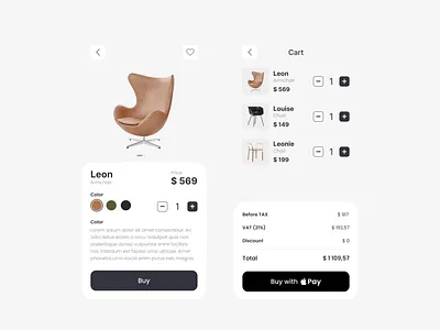Homeway - Furniture app app furniture mobile ui