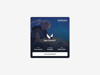 Esport tournament card card game gaming tournament ui