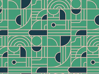 Deco Pattern art deco cannabis grid pattern weed