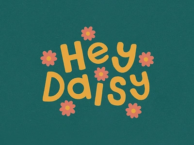 Hey Daisy Brand Kit branding design digital art illustration lettering logo procreate typography