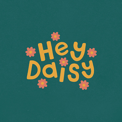 Hey Daisy Brand Kit branding design digital art illustration lettering logo procreate typography