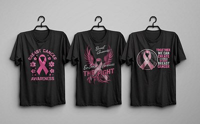 Breast Cancer Awareness T-shirt Design apparel awareness breast cancer breast cancer awareness breastcancerawareness cancer fighters cancersupport graphic design minimal pink pink t shirt t shirt trendy tshirt design typography