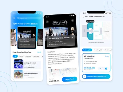 Concert Ticket Purchase - Design Exploration concert design music ticket tiket.com travel ui ui design