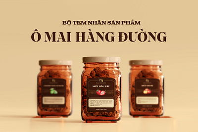 Ô MAI HÀNG ĐƯỜNG | PACKAGING DESIGN app branding design fruit graphic design illustration label logo package packaging salted dried fruit sweet label tet typography ui ux vector vietnamese