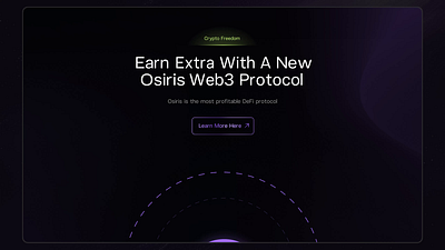 Osiris DeFi Platform 3d animation blockchain crypto crypto platform cryptocurrency dark mode defi design figma graphic design landing page money motion graphics product design ui ui design ui ux web design web3