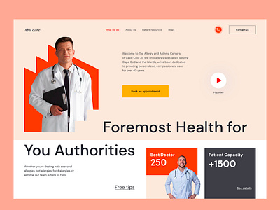 Health Care Website best doctor booking app booking doctor clean clinic website halal health app hero section medical app medical care medical landing page medical service medicine minimal uiux web app