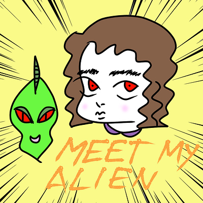 A Boy And His Alien(Summer Fun) animation branding design dribbbleweeklywarmup graphic design icon illustration logo minimal