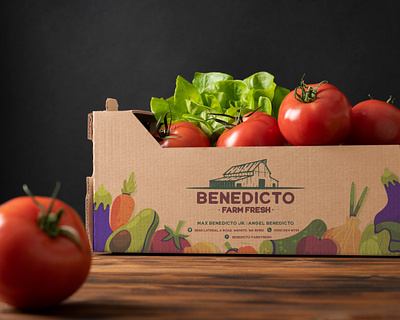 Brand Board for Benedicto Farm Fresh branding logo