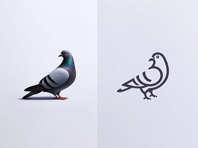 Urban Elegance: Pigeon Logo Design unique branding