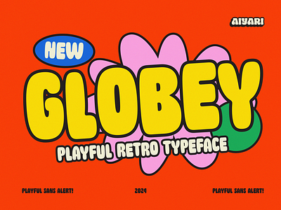 Globey Bouncy Retro Typeface aiyari bouncy font display open type playful font retro retro font typeface