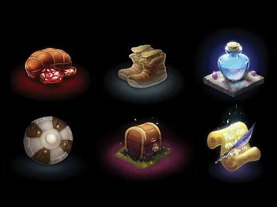 Game icons illustration