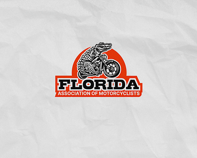 Florida motorcyclists alligator association of motoecyclist branding character concept croc crocodile design florida florida crocodile florida logo graphic design illustration logo mascot moto motorcyclist