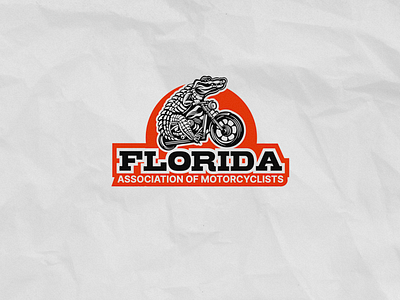 Florida motorcyclists alligator association of motoecyclist branding character concept croc crocodile design florida florida crocodile florida logo graphic design illustration logo mascot moto motorcyclist