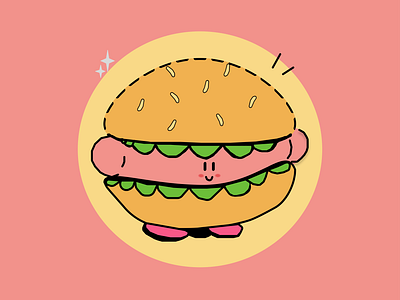 Burger Illustration art 2d art beginner design figma graphic design illustration logo ui vector vectorart