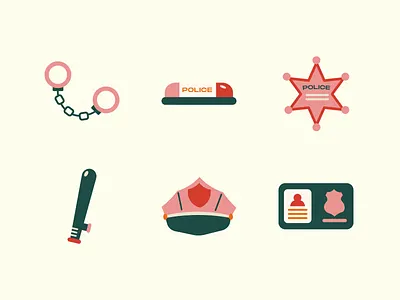 Cute Police Tool Illustration canva