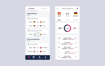 Live Score Football App footballapp footballui livescore sportsapp sportsdesign ui uiinspiration uiux uiuxdesign