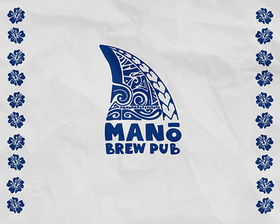 Polynesian Pub logo fin fin logo handdrawing hawaii hawaiian logo ornament logo polynesian pub logo shark shark logo surf surfer logo surfing