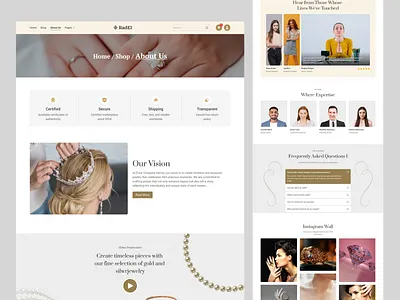 Landing Page Design about us page design e commerce landing page e commerce website ecommerce graphic design jewelry jewelry landing page landing page landng page saas ui ui design web design