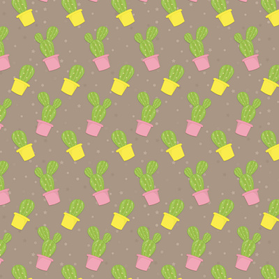 Prickly Perfection: Cactus Digital Paper Patterns design illustration