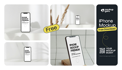 iPhone Premium Mockup - Free Download brand identity design branding brandingmockup freebies freemockup iphone mockup iphone premium free mockup minimal mockup mockup phone mockup premium mockup