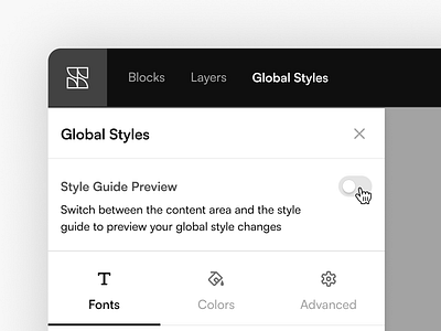 Global Style Preview brand design brand guide brand guidelines brand identity branding branding tool digital product graphic design logo product style guide system tool ui uiux ux